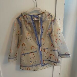 Cat & Jack Kids' Blue Raincoat with Rainbow Accents